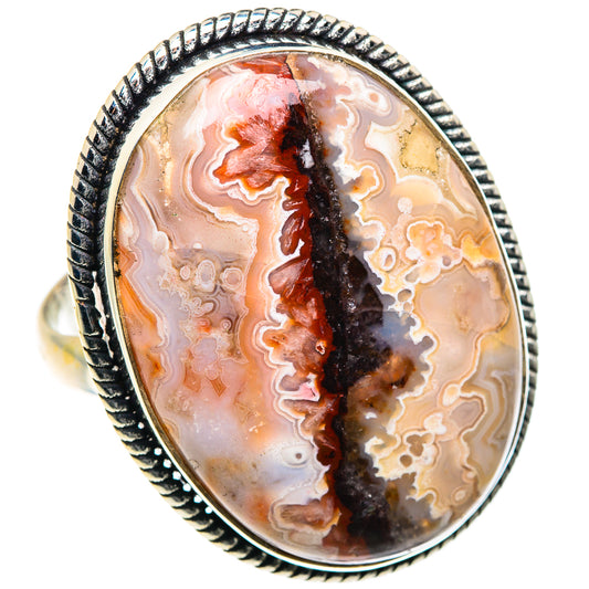 Crazy Lace Agate Rings handcrafted by Ana Silver Co - RING87691