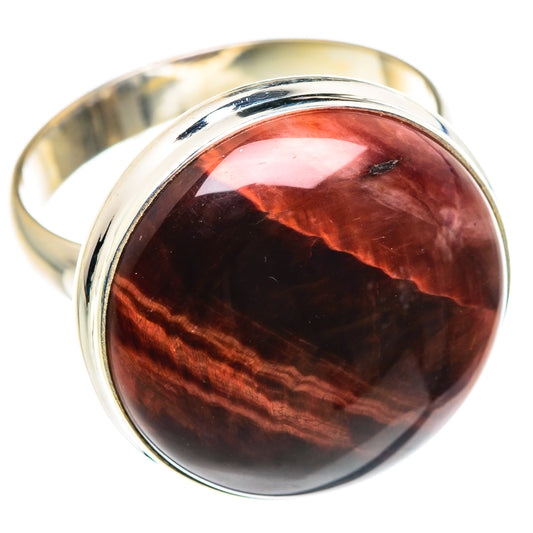 Red Tiger Eye Rings handcrafted by Ana Silver Co - RING87693