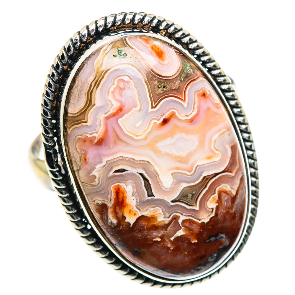 Crazy Lace Agate Rings handcrafted by Ana Silver Co - RING87698