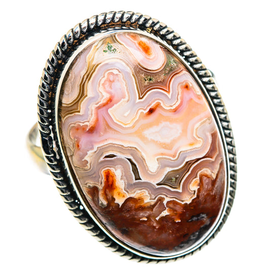 Crazy Lace Agate Rings handcrafted by Ana Silver Co - RING87698