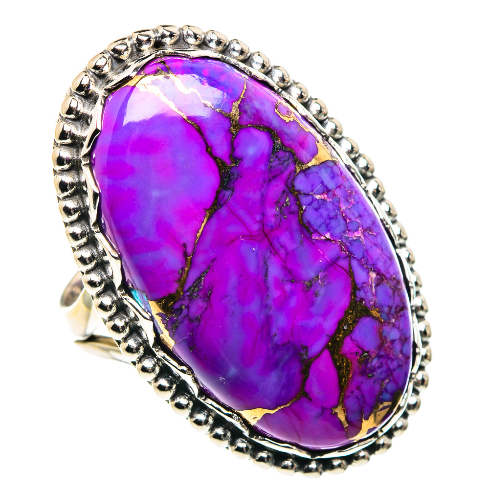 Purple Copper Composite Turquoise Rings handcrafted by Ana Silver Co - RING87700