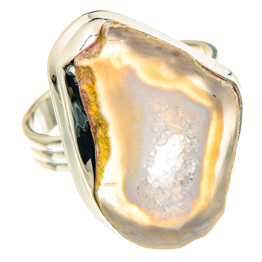 White Geode Slice Rings handcrafted by Ana Silver Co - RING87710