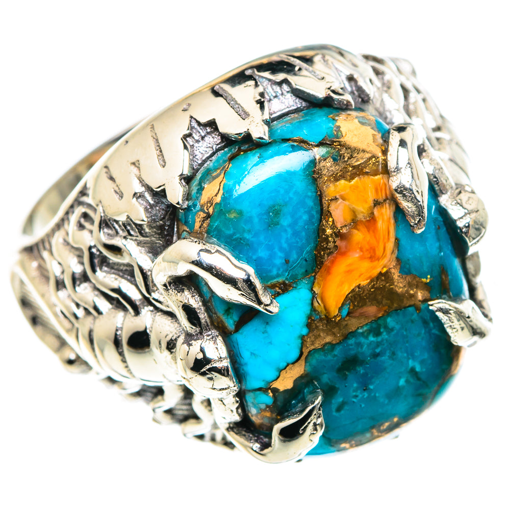 Blue Spiny Oyster Turquoise Rings handcrafted by Ana Silver Co - RING87712