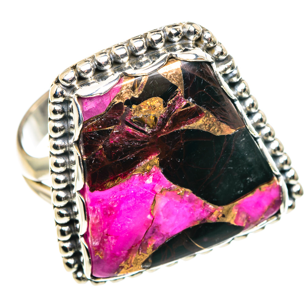 Purple Copper Composite Turquoise Rings handcrafted by Ana Silver Co - RING87733