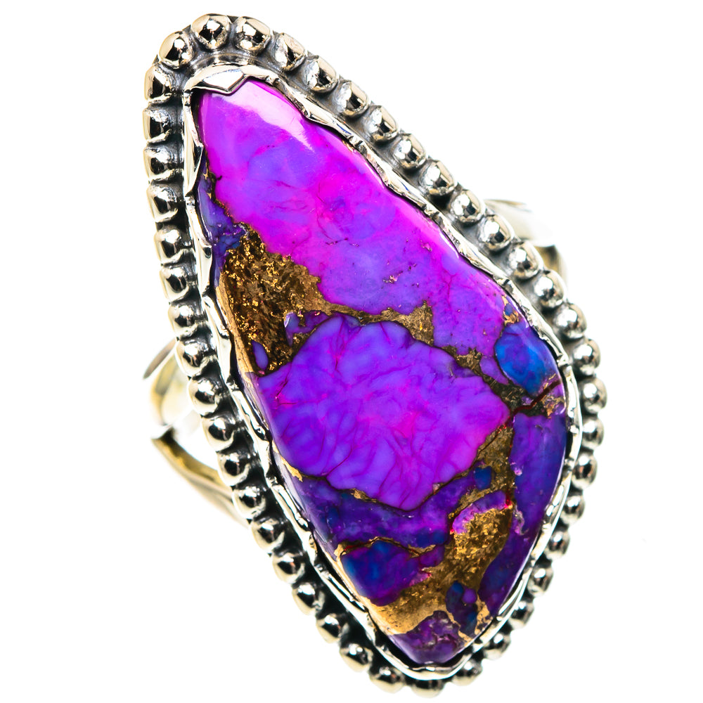 Purple Copper Composite Turquoise Rings handcrafted by Ana Silver Co - RING87736