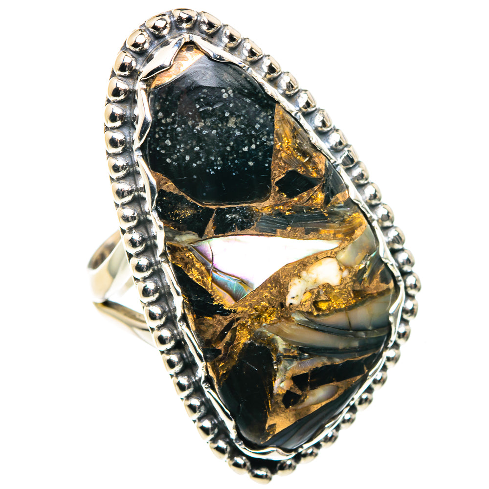 Black Copper Onyx Rings handcrafted by Ana Silver Co - RING87740