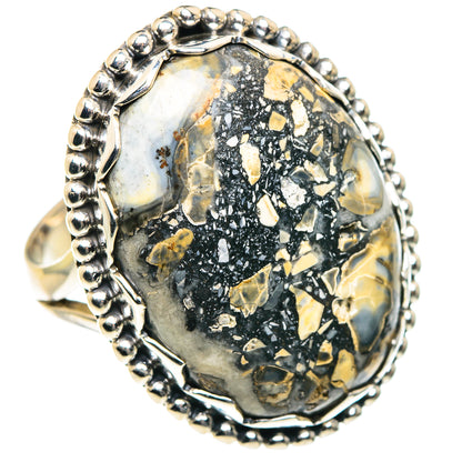 Pyrite Agate Rings handcrafted by Ana Silver Co - RING87758