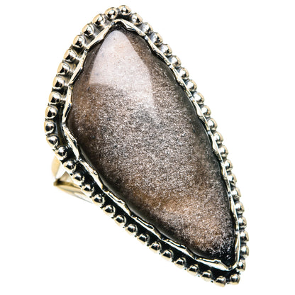 Gold Sheen Obsidian Rings handcrafted by Ana Silver Co - RING87759
