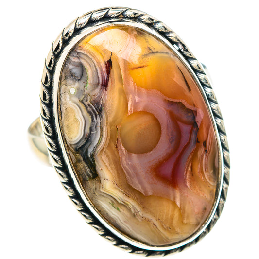 Crazy Lace Agate Rings handcrafted by Ana Silver Co - RING87762