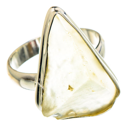 Libyan Desert Glass Rings handcrafted by Ana Silver Co - RING87767