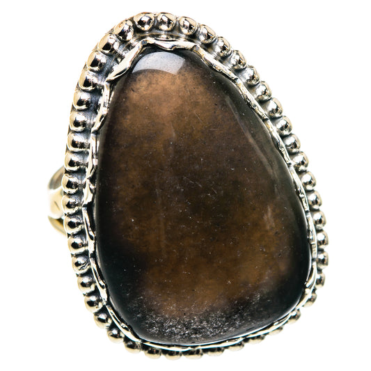 Gold Sheen Obsidian Rings handcrafted by Ana Silver Co - RING87794