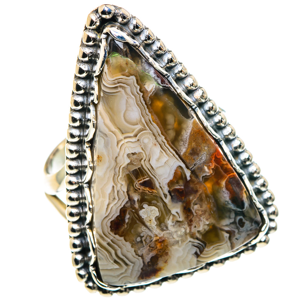 Laguna Lace Agate Rings handcrafted by Ana Silver Co - RING87795