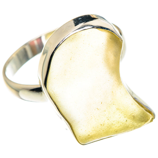 Libyan Desert Glass Rings handcrafted by Ana Silver Co - RING87799 - Photo 2