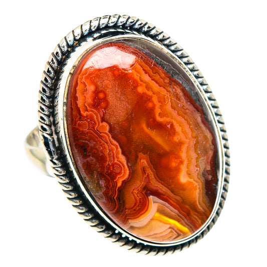 Crazy Lace Agate Rings handcrafted by Ana Silver Co - RING87810
