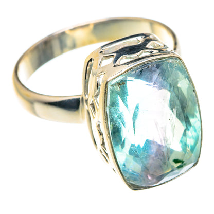 Blue Fluorite Rings handcrafted by Ana Silver Co - RING87826