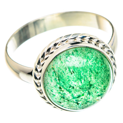 Green Aventurine Rings handcrafted by Ana Silver Co - RING87829