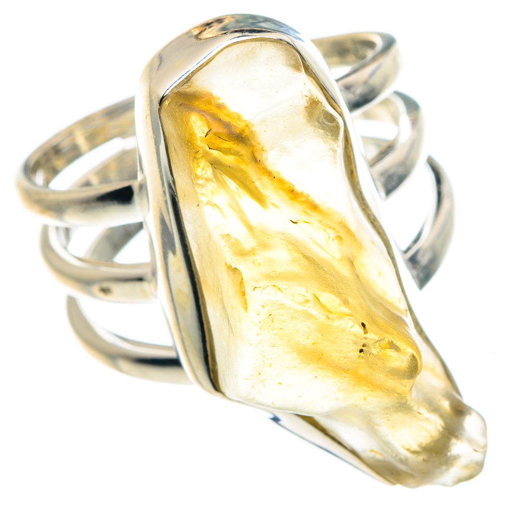 Libyan Desert Glass Rings handcrafted by Ana Silver Co - RING87833
