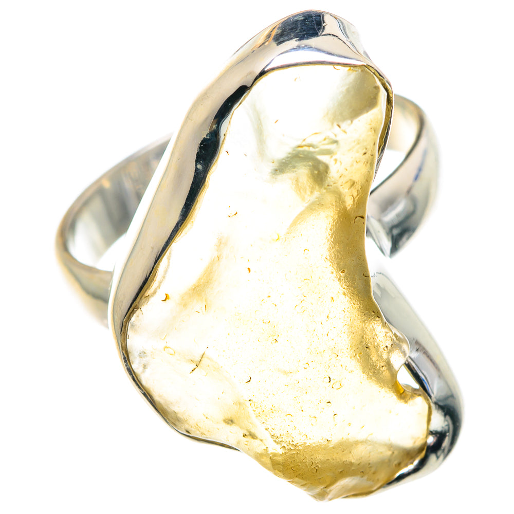 Libyan Desert Glass Rings handcrafted by Ana Silver Co - RING87835