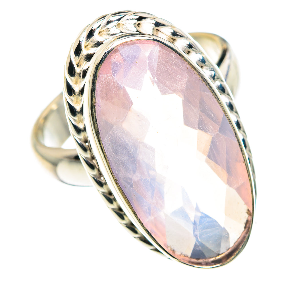 Rose Quartz Rings handcrafted by Ana Silver Co - RING87836