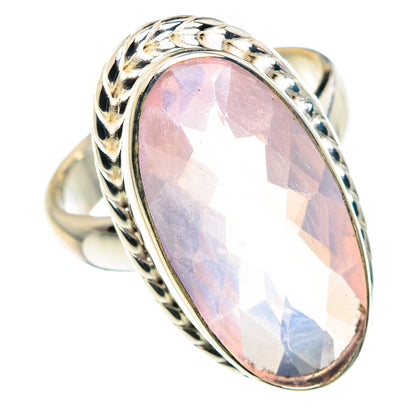 Rose Quartz Rings handcrafted by Ana Silver Co - RING87836