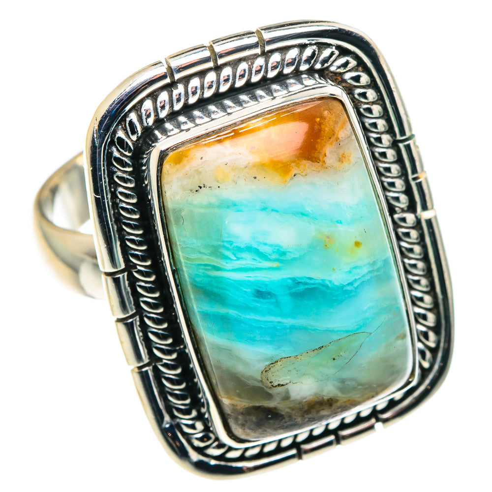 Peruvian Opal Rings handcrafted by Ana Silver Co - RING87848
