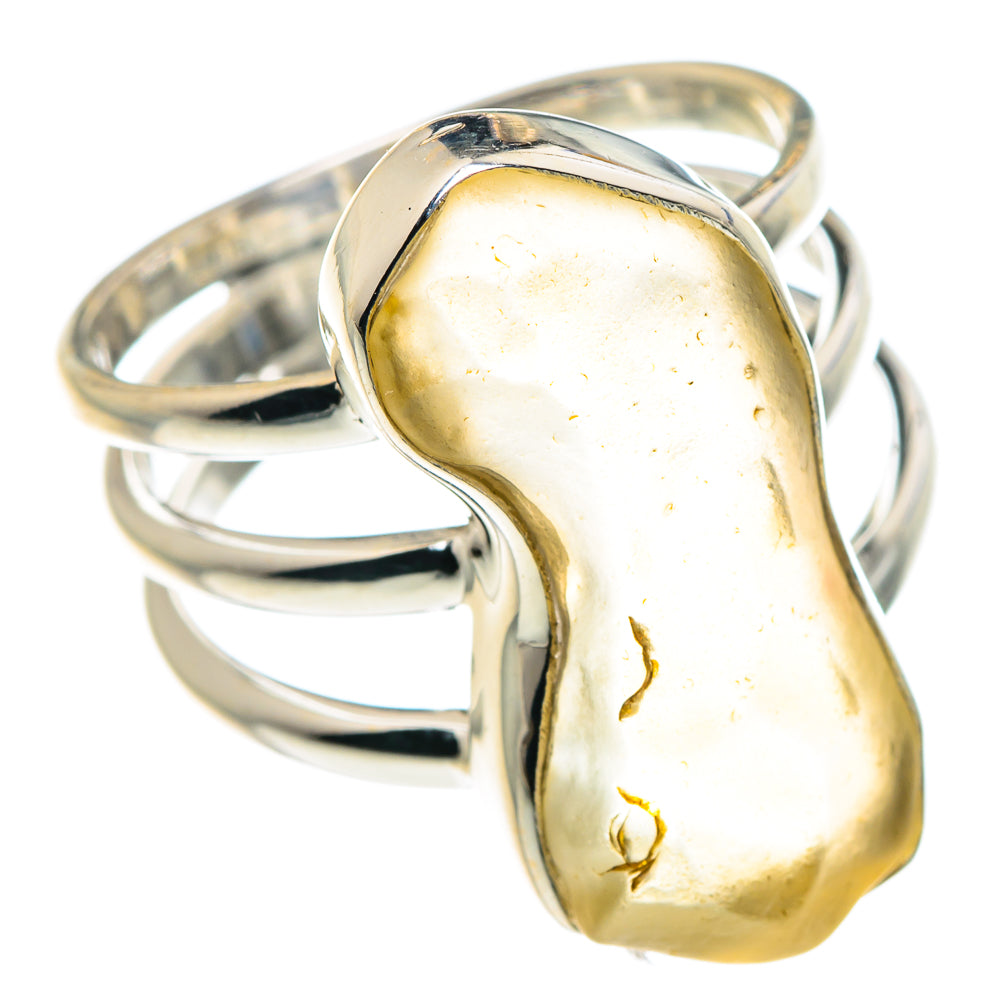 Libyan Desert Glass Rings handcrafted by Ana Silver Co - RING87854