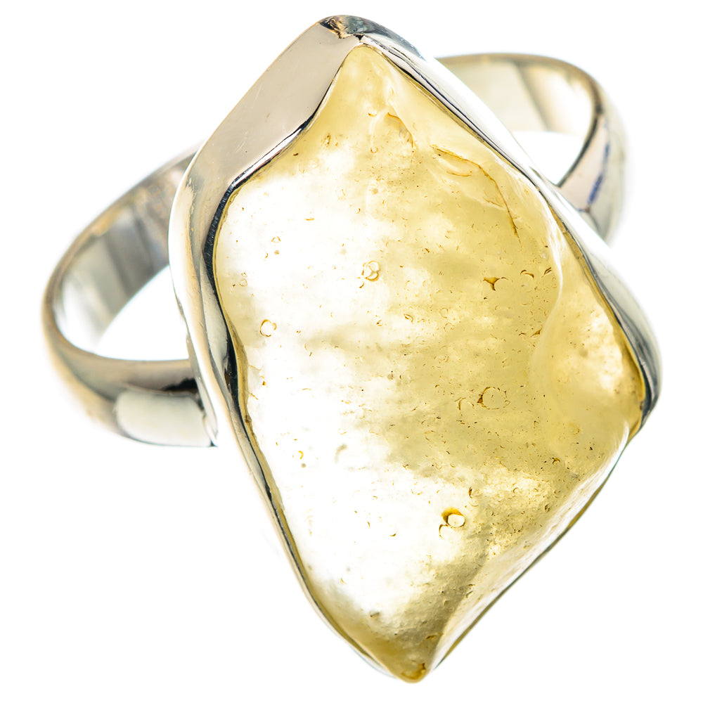 Libyan Desert Glass Rings handcrafted by Ana Silver Co - RING87855 - Photo 2