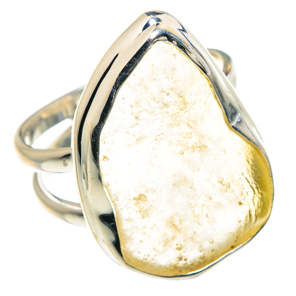 Libyan Desert Glass Rings handcrafted by Ana Silver Co - RING87875 - Photo 2