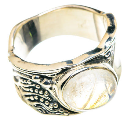 Rainbow Moonstone Rings handcrafted by Ana Silver Co - RING87881