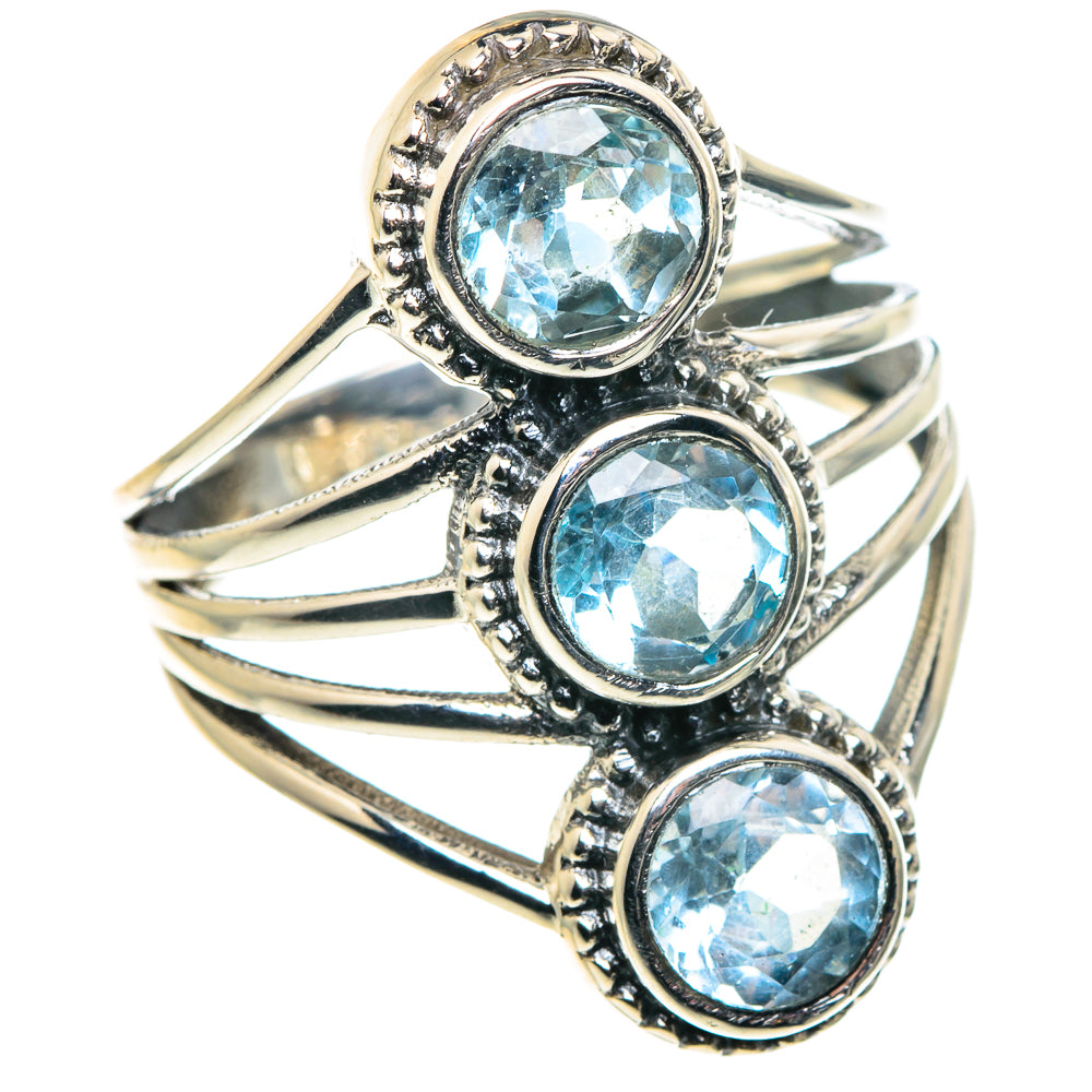 Blue Topaz Rings handcrafted by Ana Silver Co - RING87883