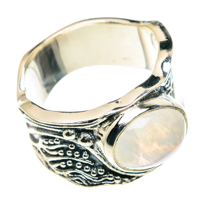 Rainbow Moonstone Rings handcrafted by Ana Silver Co - RING87896