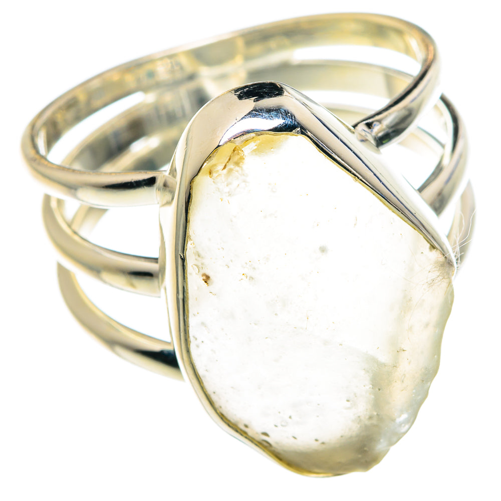 Libyan Desert Glass Rings handcrafted by Ana Silver Co - RING87906 - Photo 2