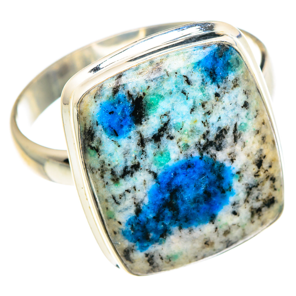 K2 Blue Azurite Rings handcrafted by Ana Silver Co - RING87913