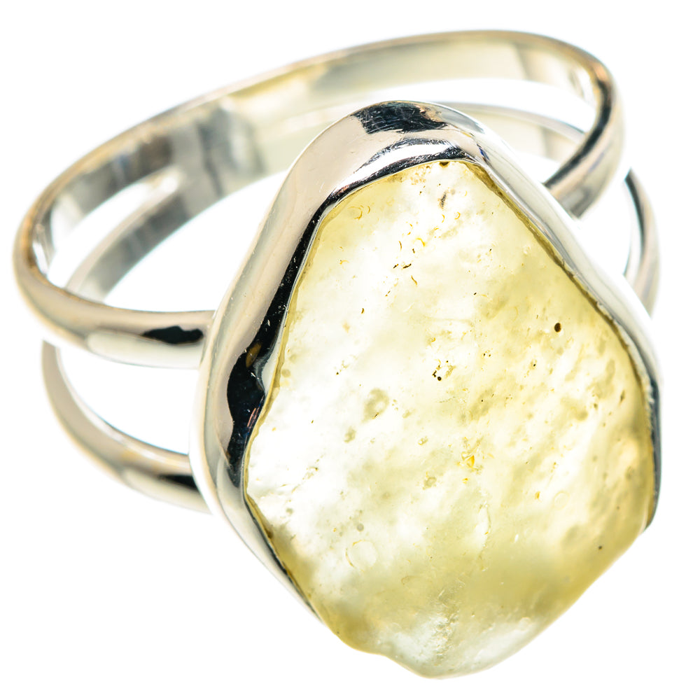 Libyan Desert Glass Rings handcrafted by Ana Silver Co - RING87932 - Photo 2