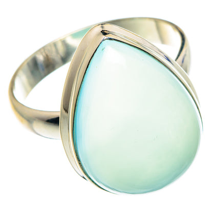 Aqua Chalcedony Rings handcrafted by Ana Silver Co - RING87940