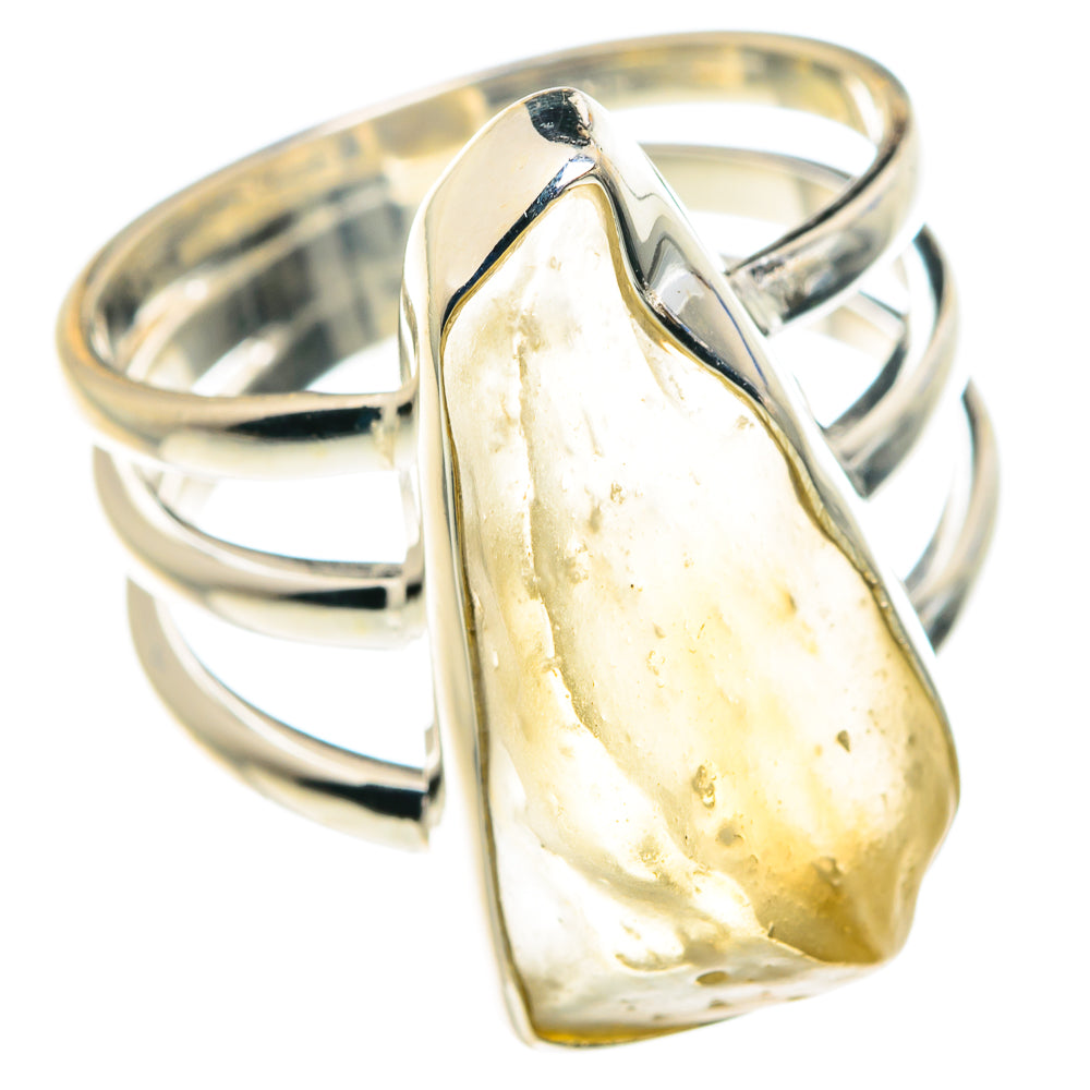 Libyan Desert Glass Rings handcrafted by Ana Silver Co - RING87945