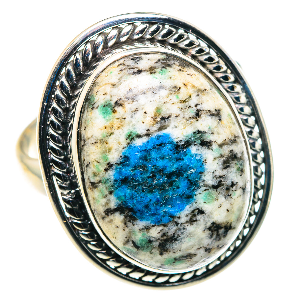 K2 Blue Azurite Rings handcrafted by Ana Silver Co - RING87950