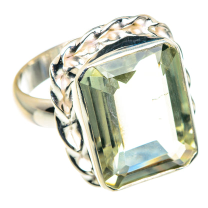 Green Amethyst Rings handcrafted by Ana Silver Co - RING87954