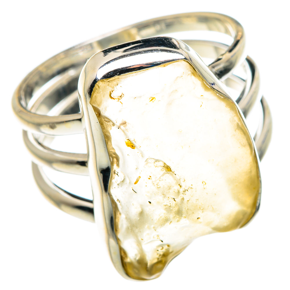 Libyan Desert Glass Rings handcrafted by Ana Silver Co - RING87967 - Photo 2