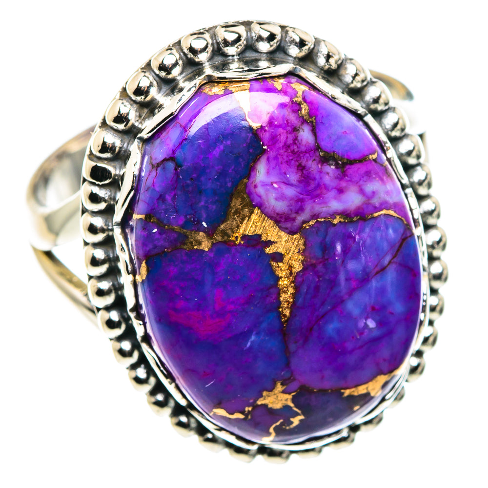 Purple Copper Composite Turquoise Rings handcrafted by Ana Silver Co - RING87969