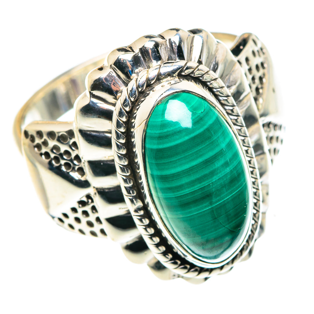 Malachite Rings handcrafted by Ana Silver Co - RING87977