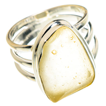 Libyan Desert Glass Rings handcrafted by Ana Silver Co - RING87981