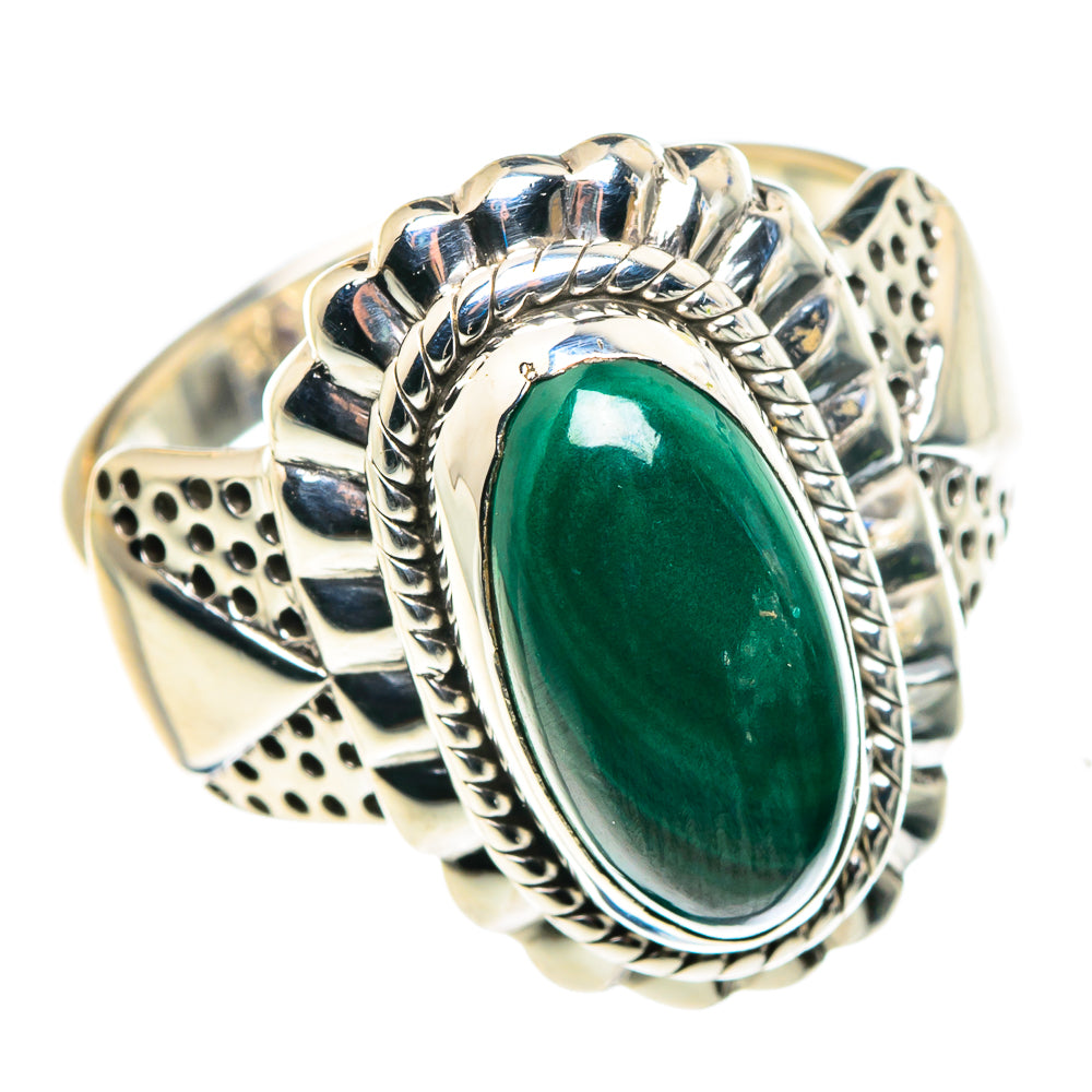 Malachite Rings handcrafted by Ana Silver Co - RING87987 - Photo 2