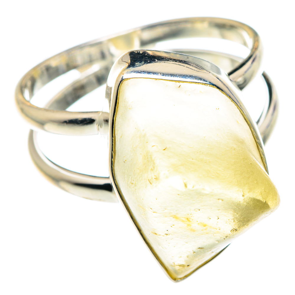 Libyan Desert Glass Rings handcrafted by Ana Silver Co - RING88001