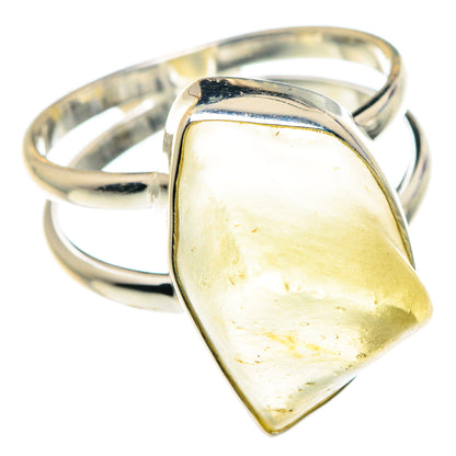 Libyan Desert Glass Rings handcrafted by Ana Silver Co - RING88001