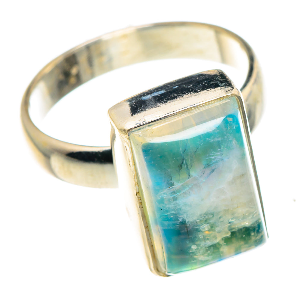 Green Moonstone Rings handcrafted by Ana Silver Co - RING88005