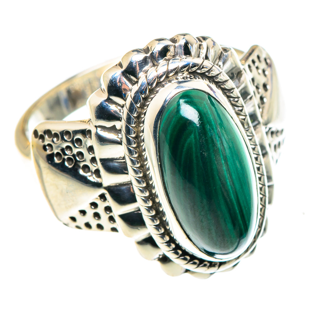 Malachite Rings handcrafted by Ana Silver Co - RING88006