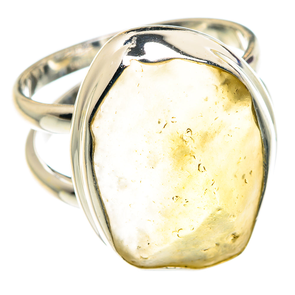 Libyan Desert Glass Rings handcrafted by Ana Silver Co - RING88008