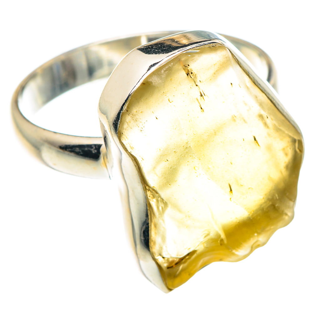 Libyan Desert Glass Rings handcrafted by Ana Silver Co - RING88009