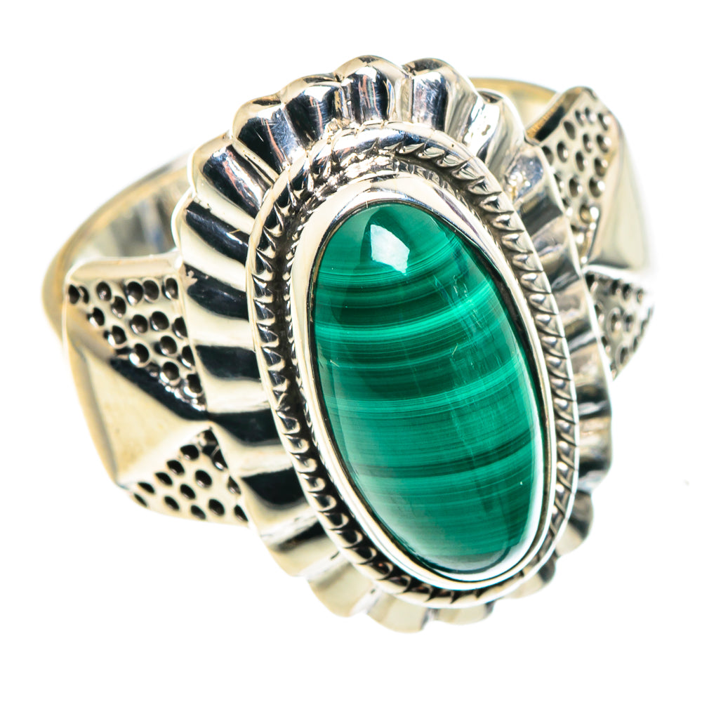 Malachite Rings handcrafted by Ana Silver Co - RING88012